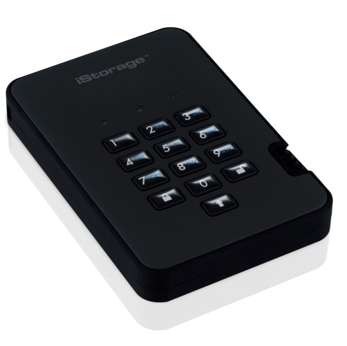 דיסק קשיח חיצוני נייד מוצפן פלאש iStorage diskAshur2 SSD 256-bit 1TB IS-DA2-256-SSD-1000-B External 2.5'' DiskAshur2 Encrypted USB 3.1